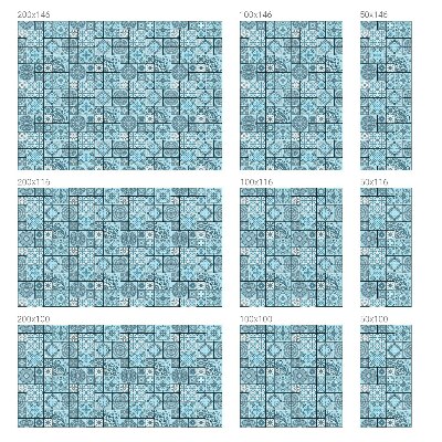 Colored window film stained glass Blue tiles