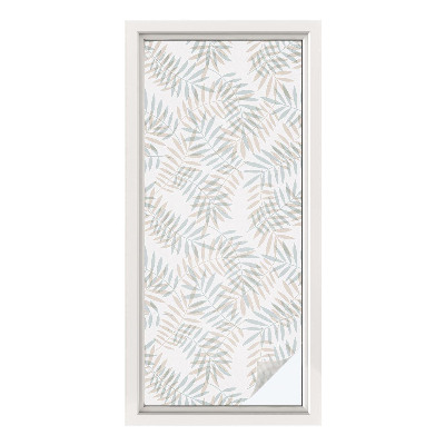 Frosted glass film stained glass effect Leafy elegance