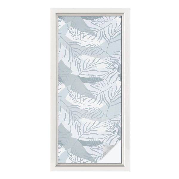 Opaque window film stained glass style Subtle leaves