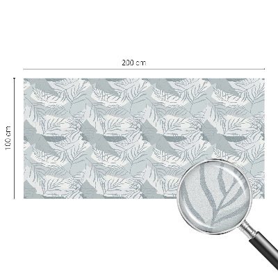 Opaque window film stained glass style Subtle leaves