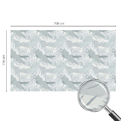 Opaque window film stained glass style Subtle leaves