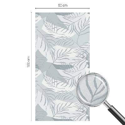 Opaque window film stained glass style Subtle leaves