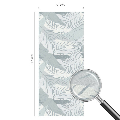 Opaque window film stained glass style Subtle leaves