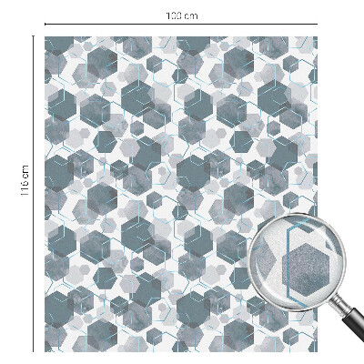 Colored window film stained glass Geometric hexagons