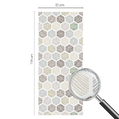 Frosted glass film stained glass effect Geometric waves