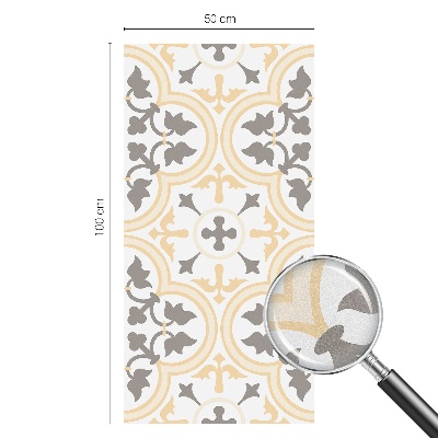 Opaque window film stained glass style Plant patterns