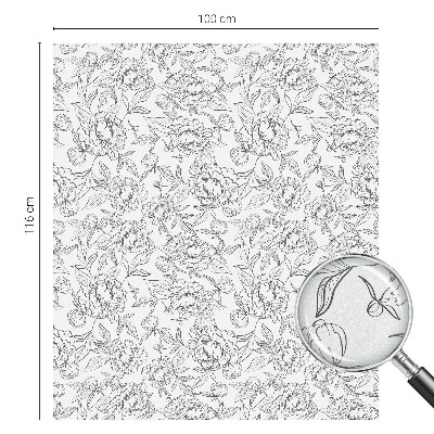 Frosted glass film stained glass effect Floral motif