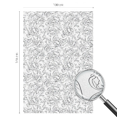 Frosted glass film stained glass effect Floral motif