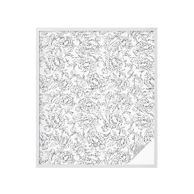 Frosted glass film stained glass effect Floral motif