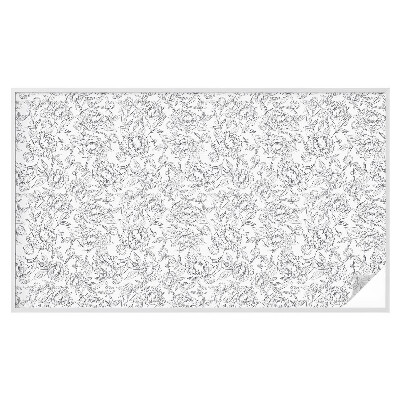 Frosted glass film stained glass effect Floral motif