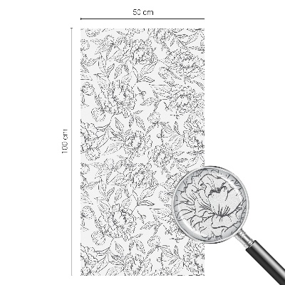 Frosted glass film stained glass effect Floral motif