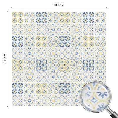 Opaque window film stained glass style Classic tiles