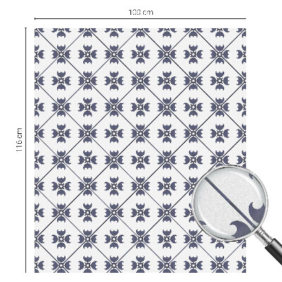 Opaque window film stained glass style Plant motif