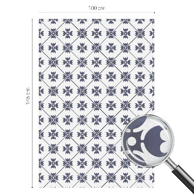 Opaque window film stained glass style Plant motif