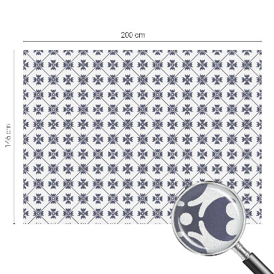 Opaque window film stained glass style Plant motif