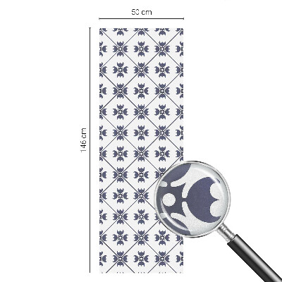 Opaque window film stained glass style Plant motif