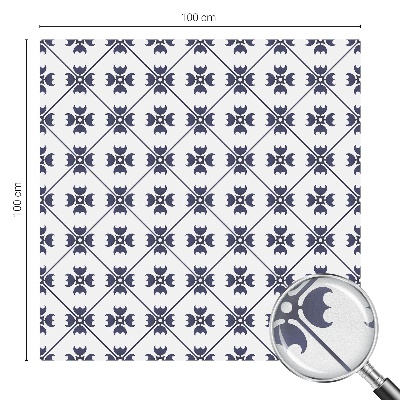 Opaque window film stained glass style Plant motif