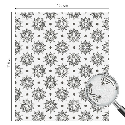 Opaque window film stained glass style Classic rosettes