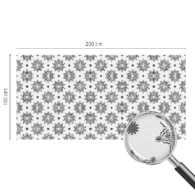 Opaque window film stained glass style Classic rosettes