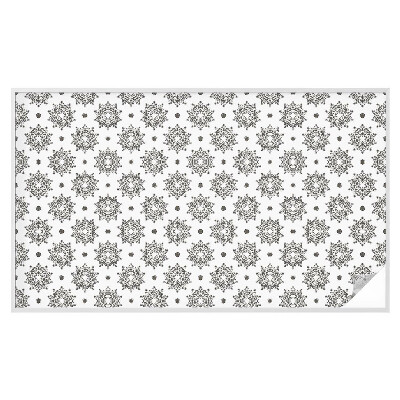 Opaque window film stained glass style Classic rosettes