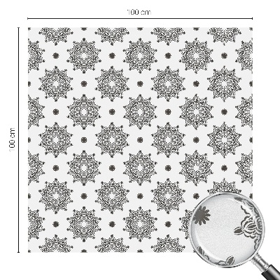 Opaque window film stained glass style Classic rosettes