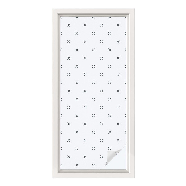 Frosted glass film stained glass effect Geometric crosses