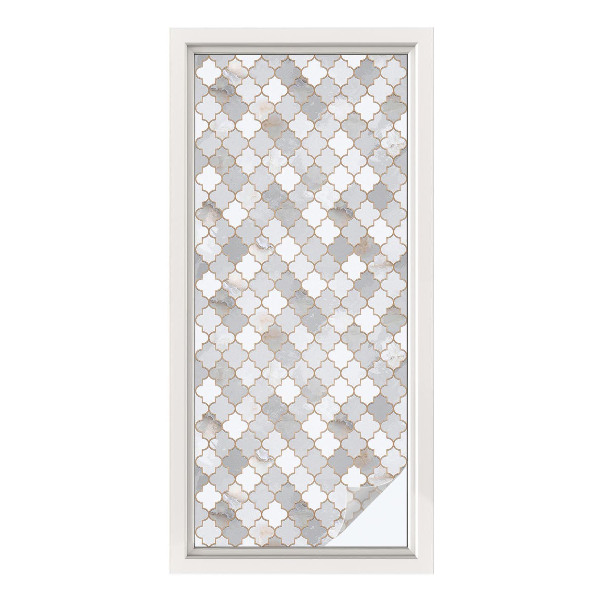 Frosted glass film stained glass effect Geometric mosaic