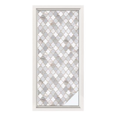 Frosted glass film stained glass effect Geometric mosaic