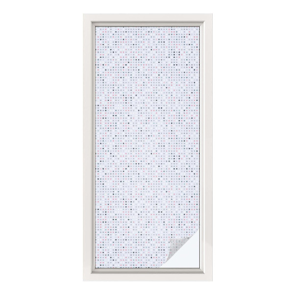 Opaque window film stained glass style Pastel dots