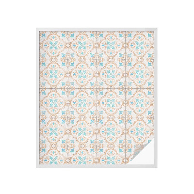 Colored window film stained glass Rustic tiles