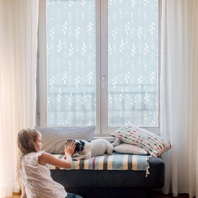 Privacy window film Plant pattern