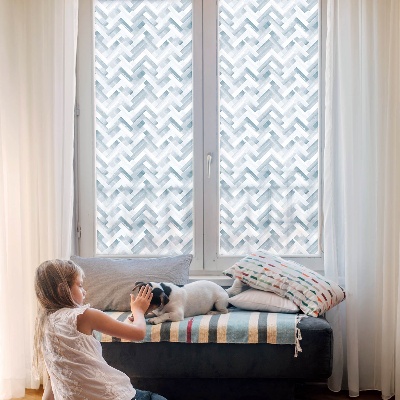 Frosted glass film stained glass effect Geometric pattern