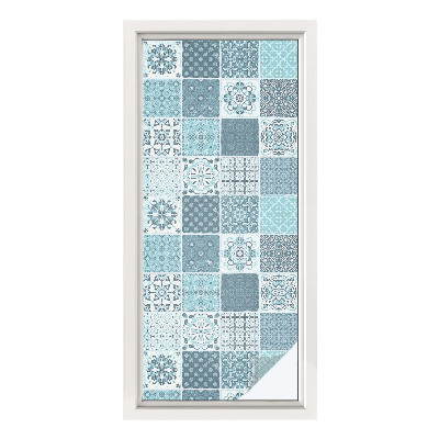 Opaque window film stained glass style Boho tiles