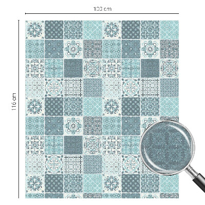 Opaque window film stained glass style Boho tiles