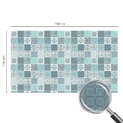 Opaque window film stained glass style Boho tiles