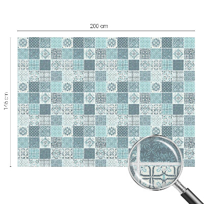 Opaque window film stained glass style Boho tiles