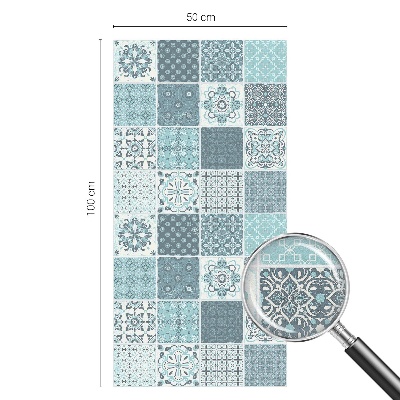 Opaque window film stained glass style Boho tiles