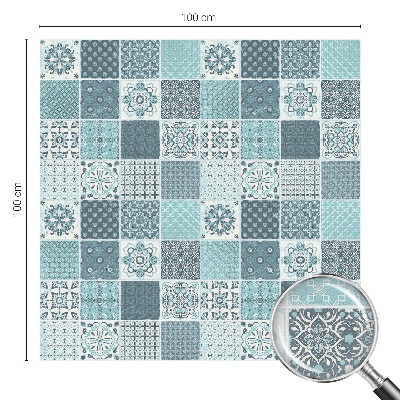 Opaque window film stained glass style Boho tiles