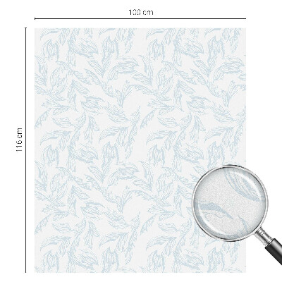 Frosted glass film stained glass effect Ethereal leaves