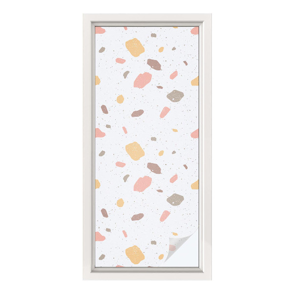 Patterned window film Abstract terrazzo
