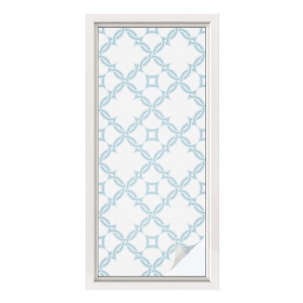 Privacy window film Blue geometry