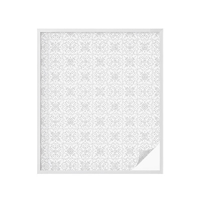 Frosted glass film stained glass effect Floral symmetry