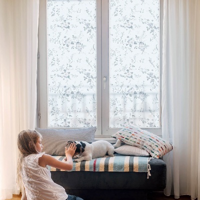 Patterned window film Subtle flowers