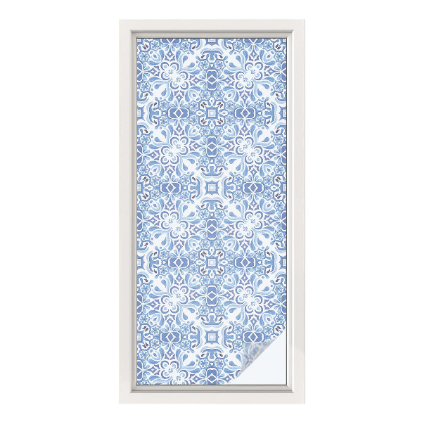 Privacy window film Blue tiles