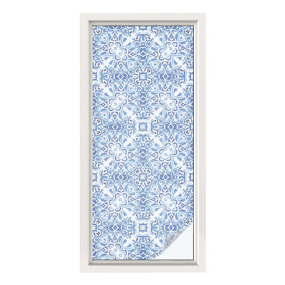 Privacy window film Blue tiles