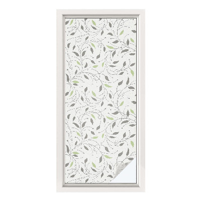 Colored window film stained glass Leaves of shoots