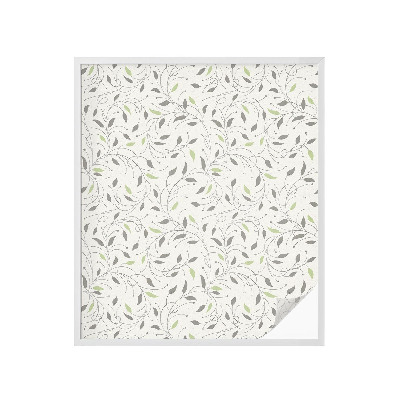 Colored window film stained glass Leaves of shoots