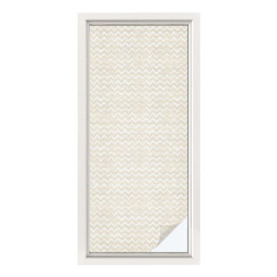 Privacy window film Beige zigzag