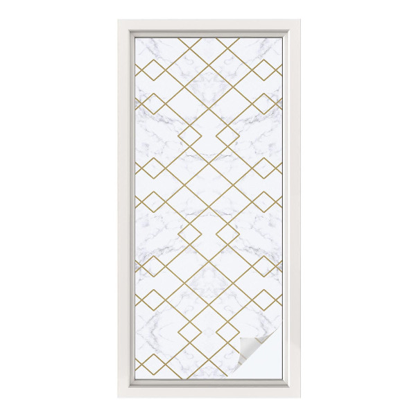 Opaque window film stained glass style Geometric lines