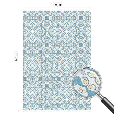 Opaque window film stained glass style Geometric rosettes